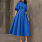 zanzea elgant midi shirt dress for women