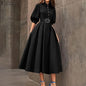 zanzea elgant midi shirt dress for women