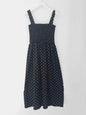 women's summer polka dot square neck midi dress