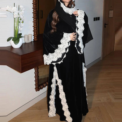 elegant 3-piece v-neck maxi dress set for women