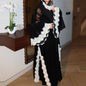 elegant 3-piece v-neck maxi dress set for women
