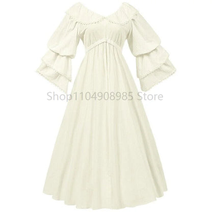 vintage  medieval victorian maxi dress for women