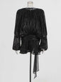 elegant long sleeve v-neck mini dress for women