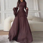 elegant pleated ruffle maxi for women