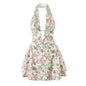 polka dot halter mini dress