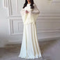 elegant pleated ruffle maxi for women