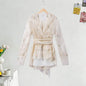 elegant floral mini dress-long sleeve v-neck ruffle dress