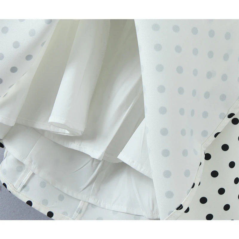 polka dot halter mini dress
