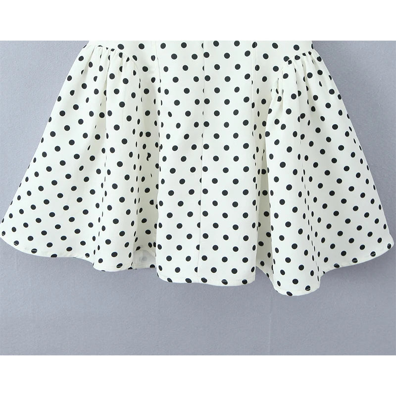 polka dot halter mini dress
