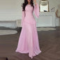 elegant pleated ruffle maxi for women