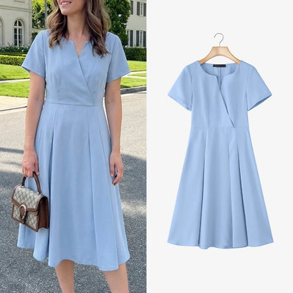 zanzea elegant v-neck midi dress for women
