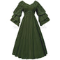 vintage  medieval victorian maxi dress for women