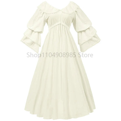 vintage  medieval victorian maxi dress for women